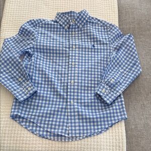 NWOT Ralph Lauren Boys Blue and White Checkered Shirt